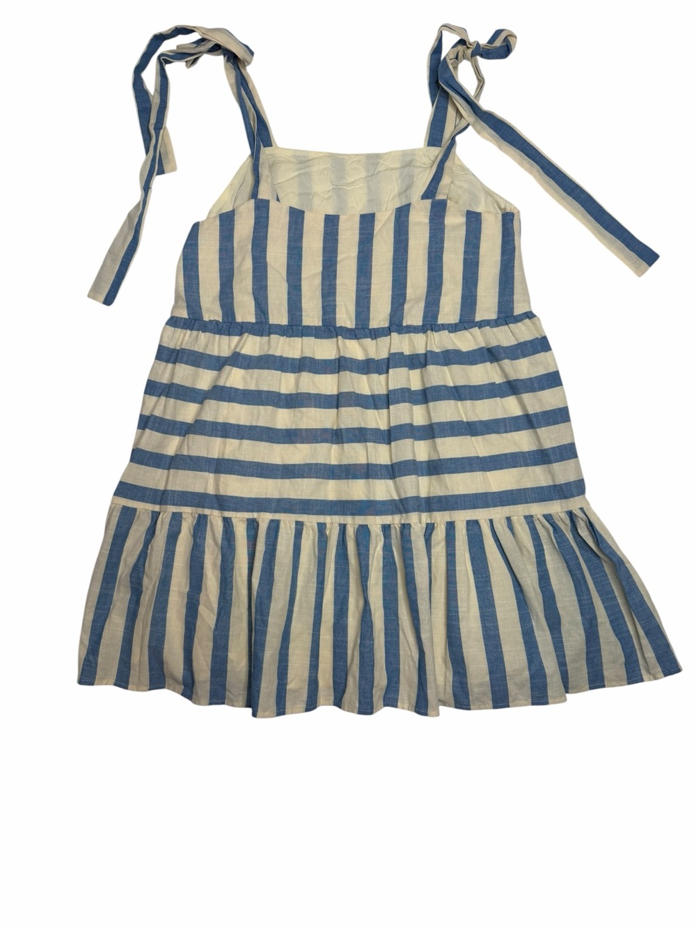 By Together Blue & White Striped Tie-Shoulder Mini Dress Size Large NWT - Picture 3 of 6
